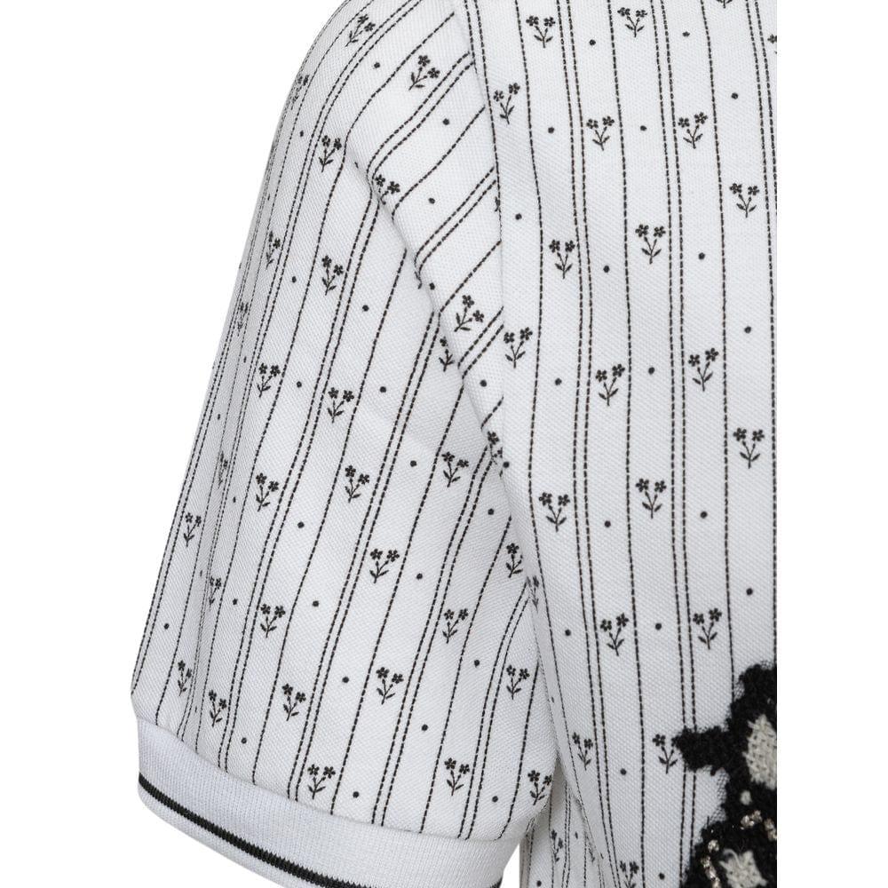 Dolce & Gabbana Premium Polos IT46 | S Dolce & Gabbana White Cotton Polo Shirt