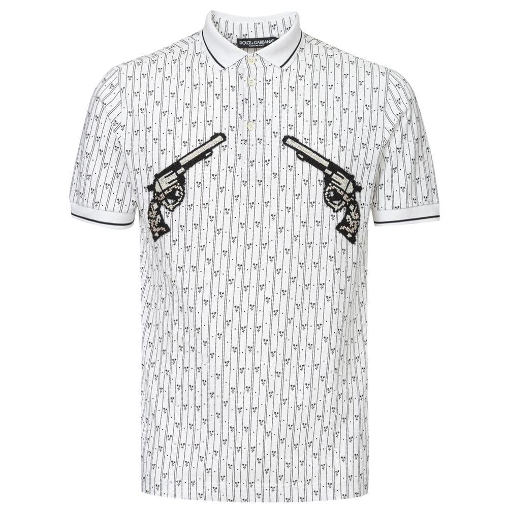 Dolce & Gabbana Premium Polos IT46 | S Dolce & Gabbana White Cotton Polo Shirt