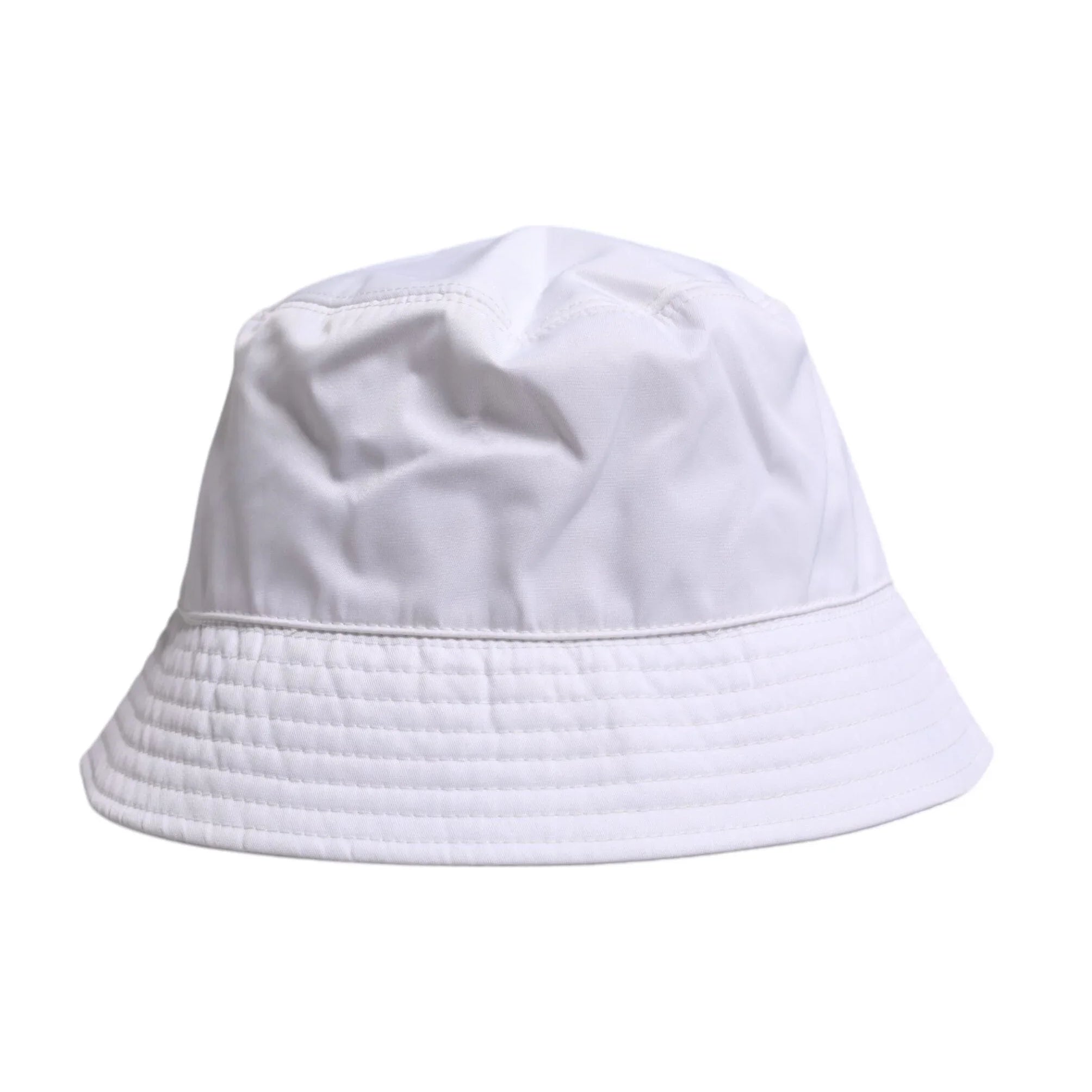 Dolce & Gabbana 59 cm|L Dolce & Gabbana White Cotton Wide Brim Bucket Hat