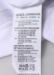 Dolce & Gabbana T-Shirts Dolce & Gabbana White Jersey Crew Neck Short Sleeves T-shirt
