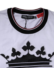 Dolce & Gabbana T-Shirts Dolce & Gabbana White Jersey Crew Neck Short Sleeves T-shirt