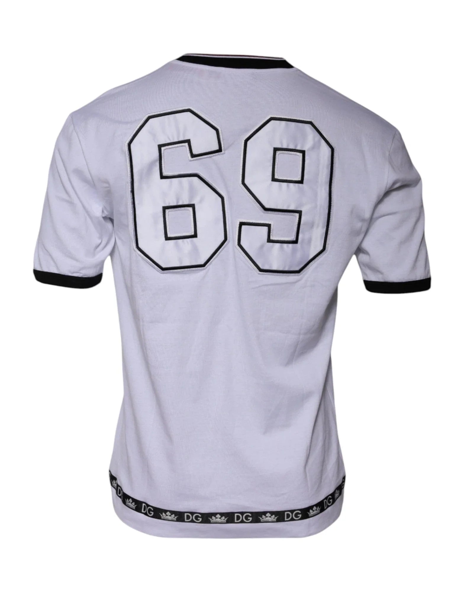 Dolce & Gabbana T-Shirts Dolce & Gabbana White Jersey Crew Neck Short Sleeves T-shirt