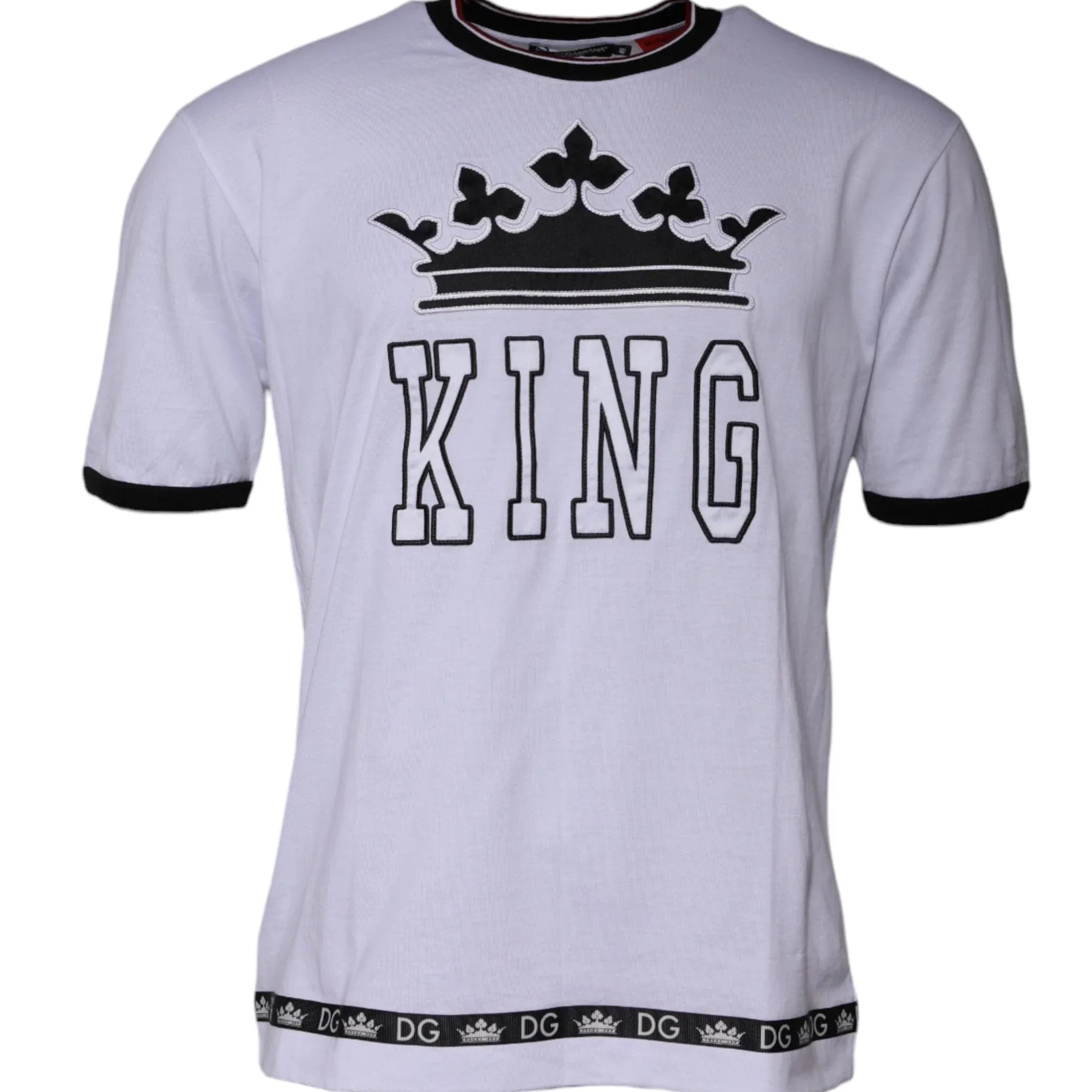 Dolce & Gabbana T-Shirts Dolce & Gabbana White Jersey Crew Neck Short Sleeves T-shirt