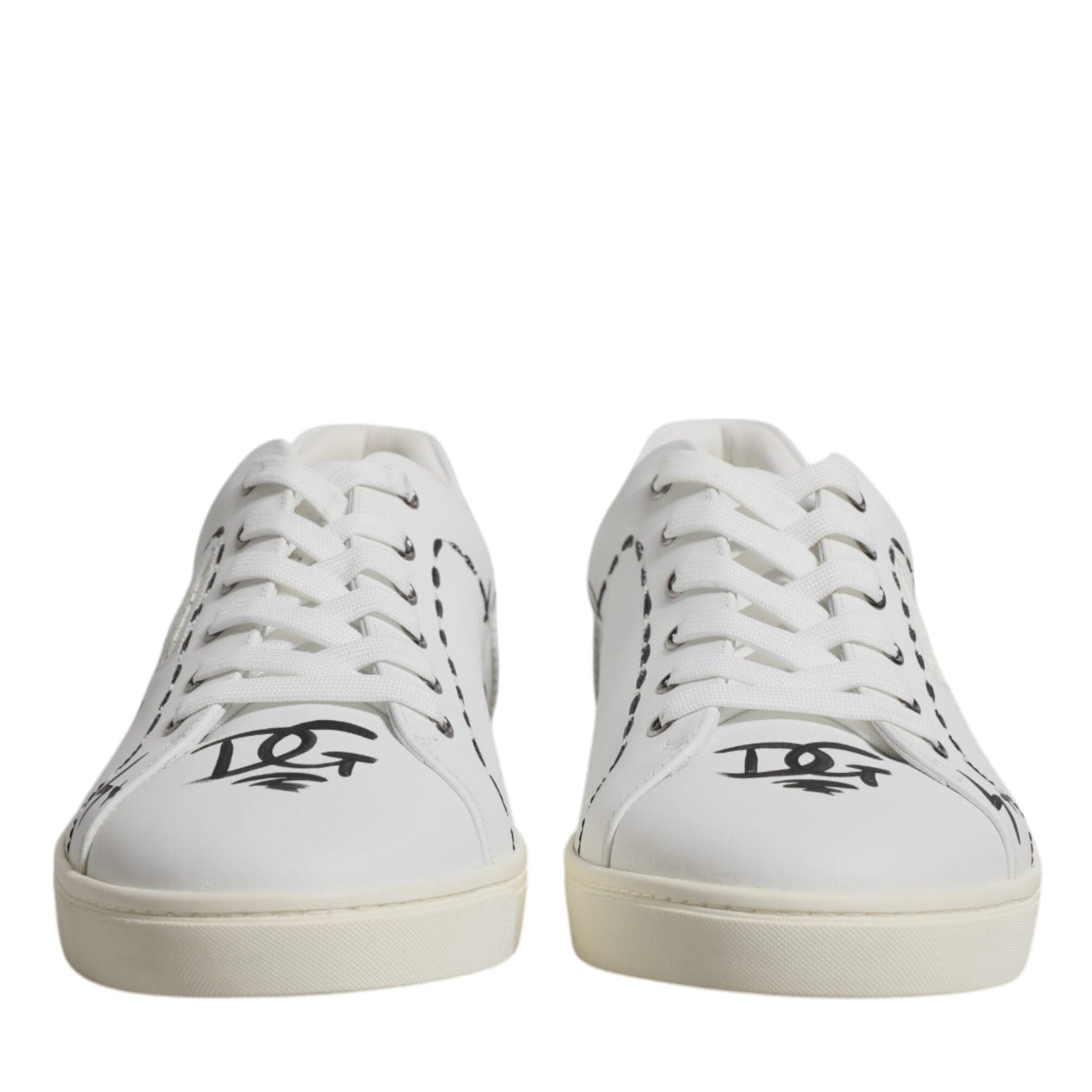 Dolce & Gabbana Sneakers Dolce & Gabbana White Leather Milano Low Top Sneakers Shoes
