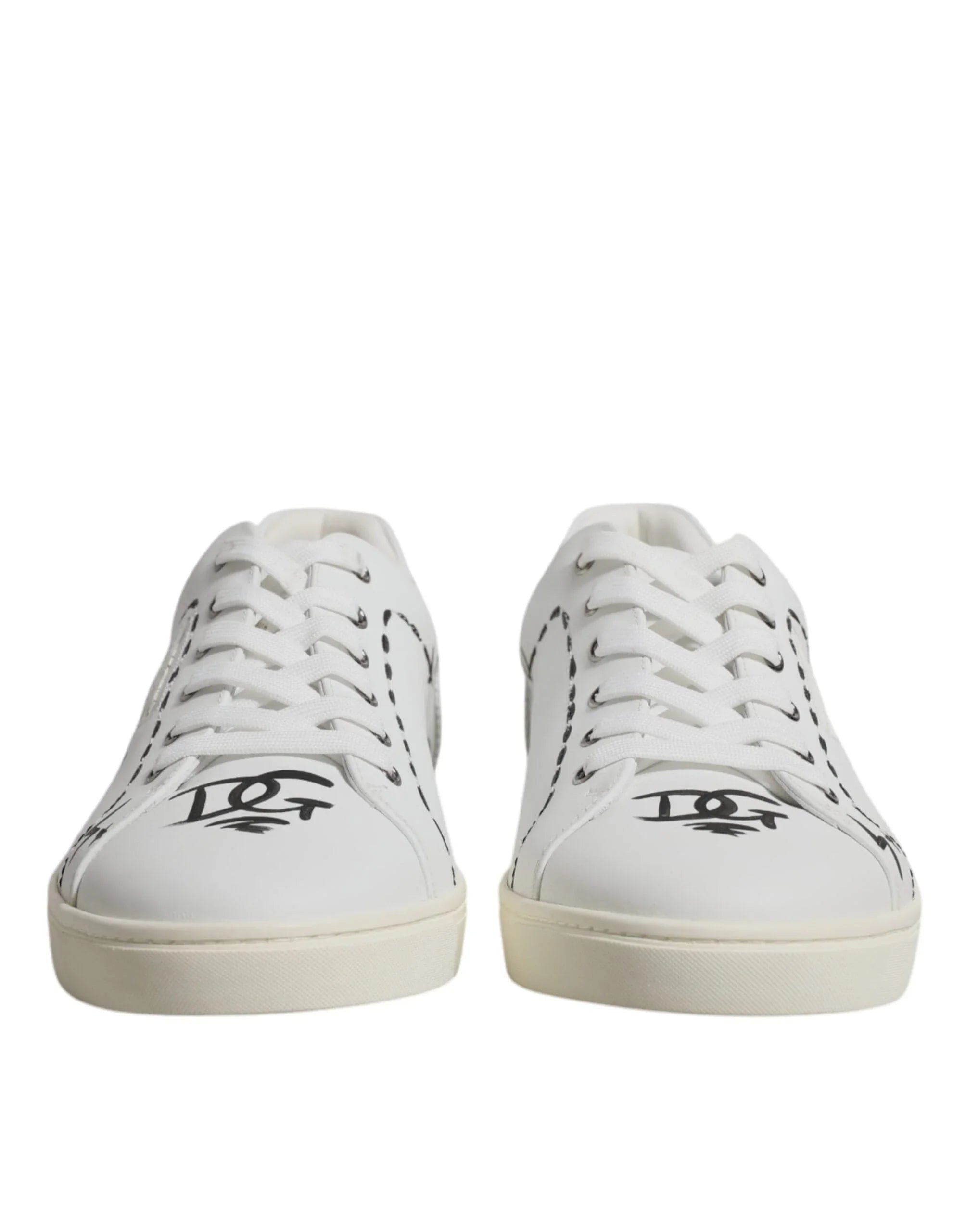 Dolce & Gabbana Sneakers Dolce & Gabbana White Leather Milano Low Top Sneakers Shoes