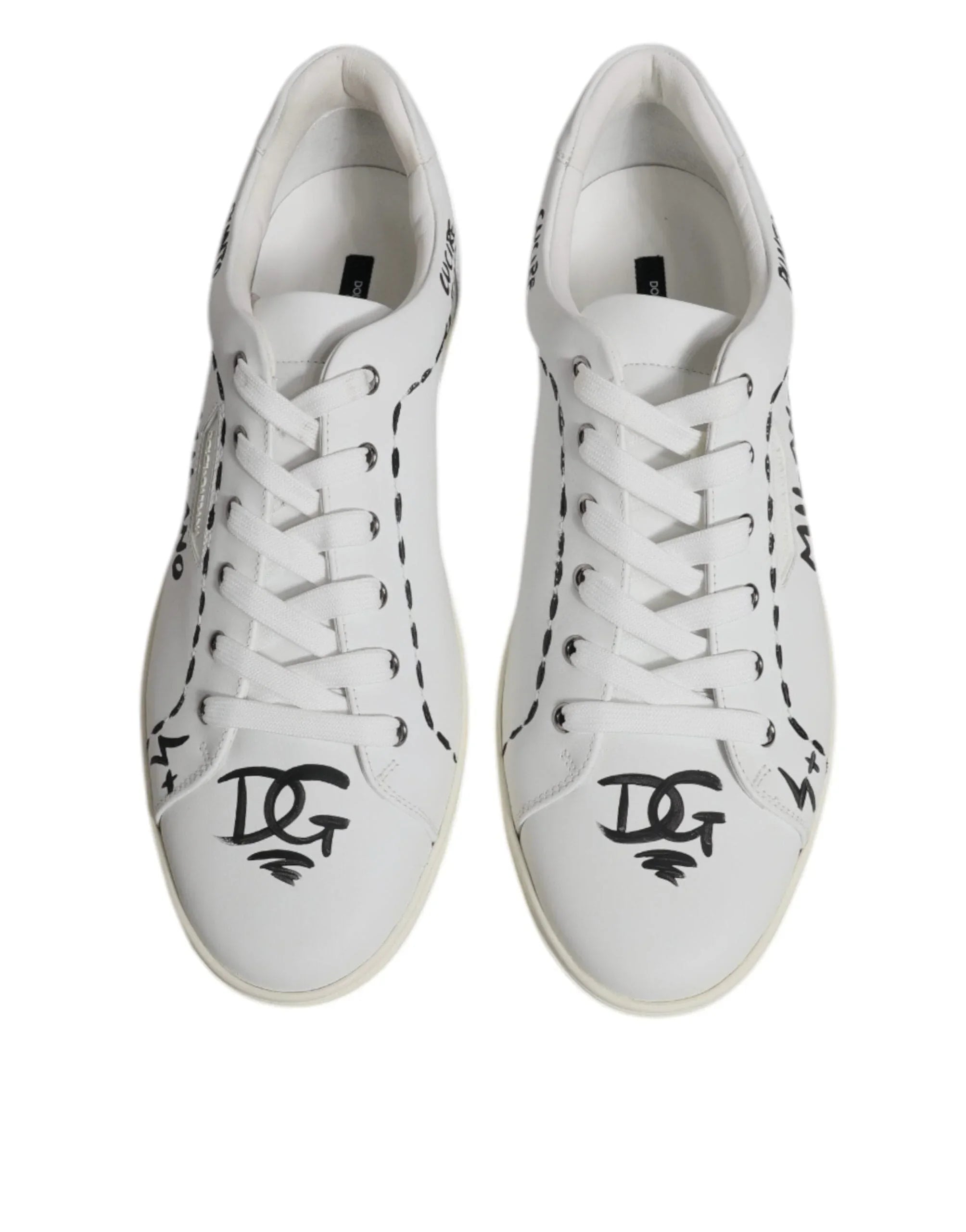 Dolce & Gabbana Sneakers Dolce & Gabbana White Leather Milano Low Top Sneakers Shoes