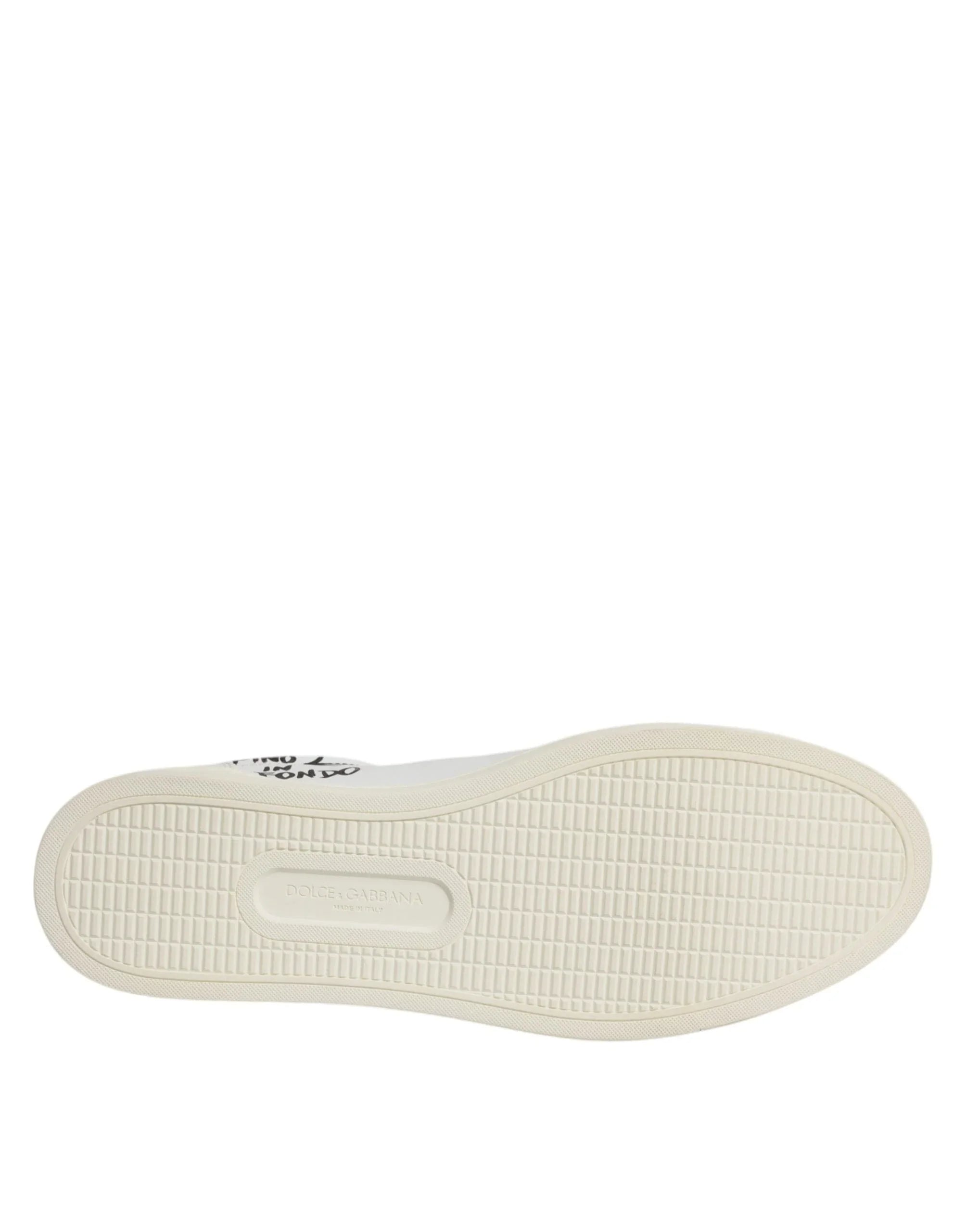 Dolce & Gabbana Sneakers Dolce & Gabbana White Leather Milano Low Top Sneakers Shoes