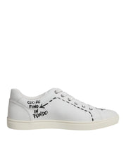 Dolce & Gabbana Sneakers Dolce & Gabbana White Leather Milano Low Top Sneakers Shoes