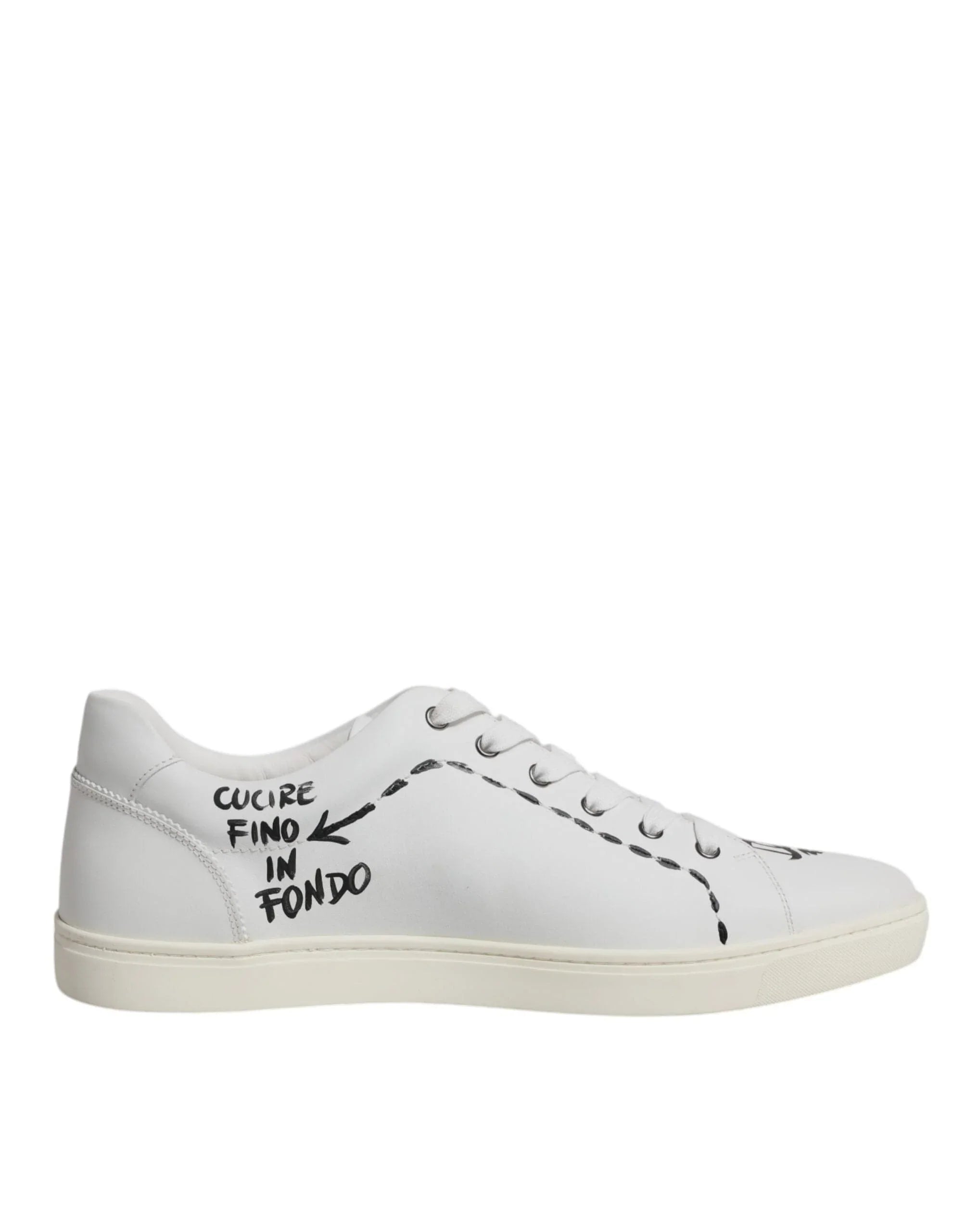 Dolce & Gabbana Sneakers Dolce & Gabbana White Leather Milano Low Top Sneakers Shoes