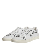 Dolce & Gabbana Sneakers Dolce & Gabbana White Leather Milano Low Top Sneakers Shoes
