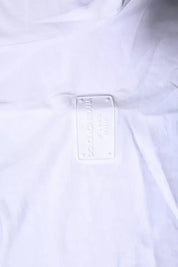 Dolce & Gabbana T-Shirts Dolce & Gabbana White Logo Plaque Cotton Crew Neck T-shirt