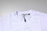 Dolce & Gabbana T-Shirts Dolce & Gabbana White Logo Plaque Cotton Crew Neck T-shirt
