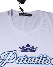 Dolce & Gabbana Casual/Chino Shorts IT58 | 3XL Dolce & Gabbana White Paradiso Cotton Shorts Sleeves T-shirt
