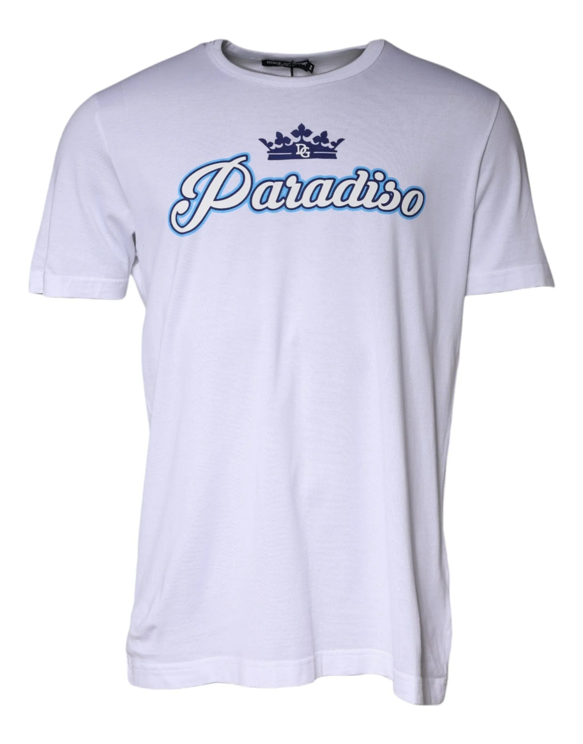 Dolce & Gabbana Casual/Chino Shorts IT58 | 3XL Dolce & Gabbana White Paradiso Cotton Shorts Sleeves T-shirt