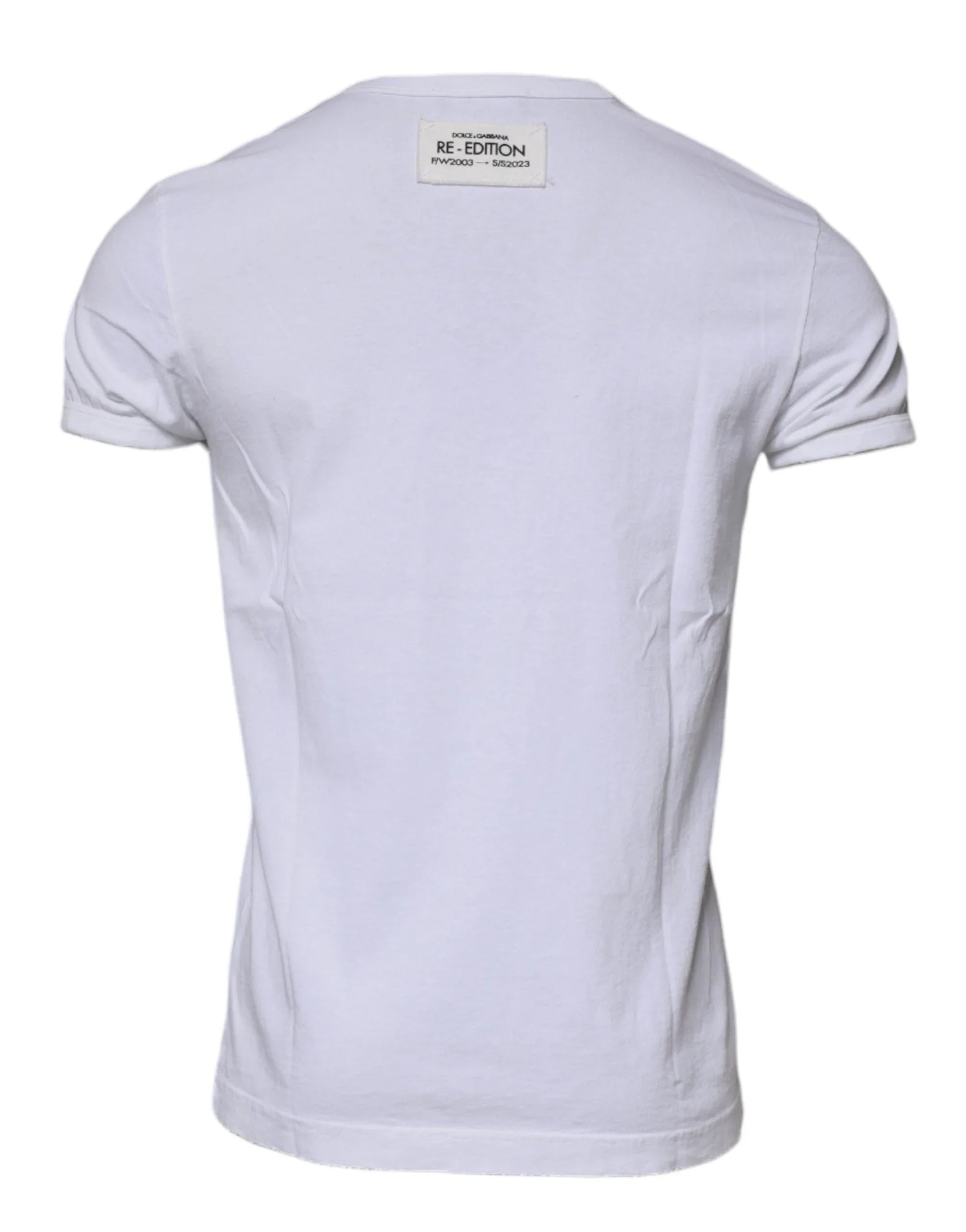 Dolce & Gabbana T-Shirts IT48 | M Dolce & Gabbana White Stripes Crew Neck Short Sleeves T-shirt