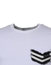 Dolce & Gabbana T-Shirts IT48 | M Dolce & Gabbana White Stripes Crew Neck Short Sleeves T-shirt