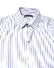 Dolce & Gabbana Dress Shirts IT39 | S Dolce & Gabbana White Stripes GOLD Cotton Formal Shirt