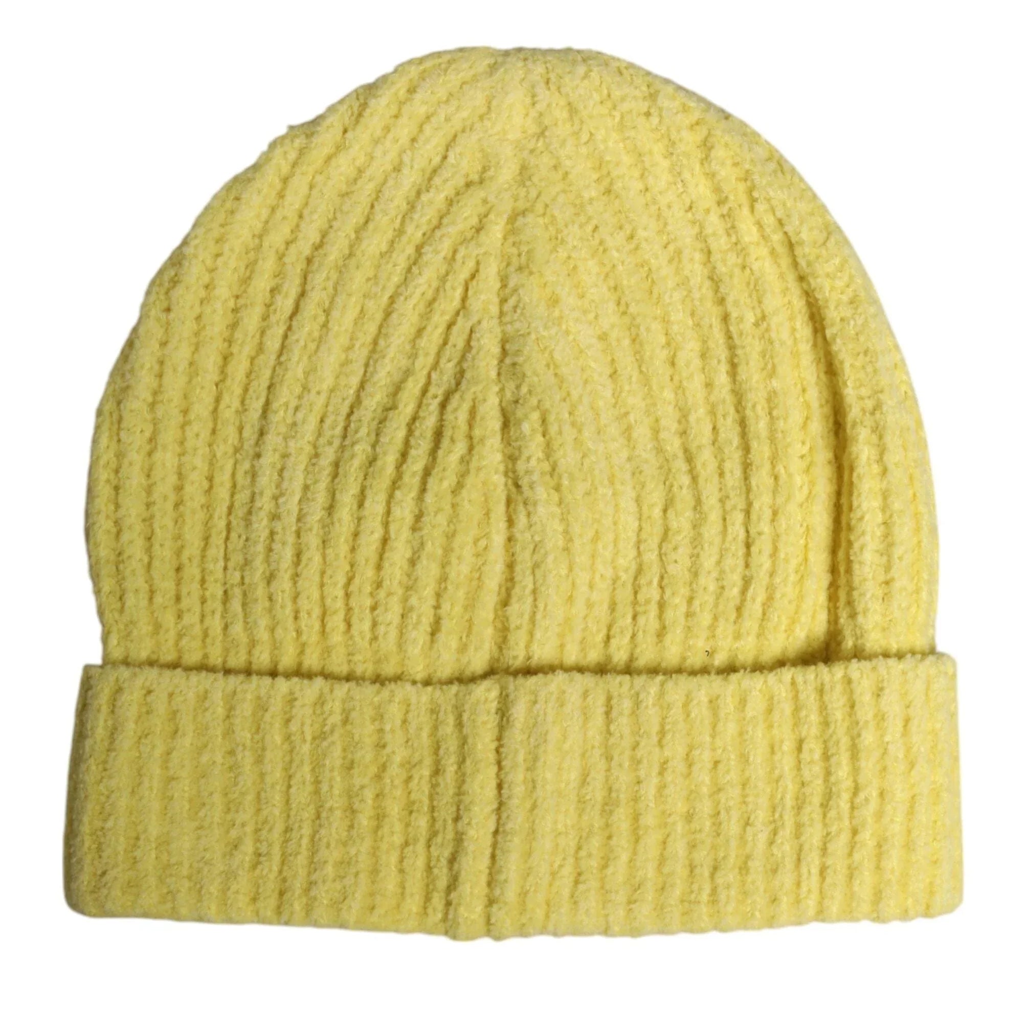 Dolce & Gabbana Dolce & Gabbana Yellow Cotton Knitted Winter Beanie Hat