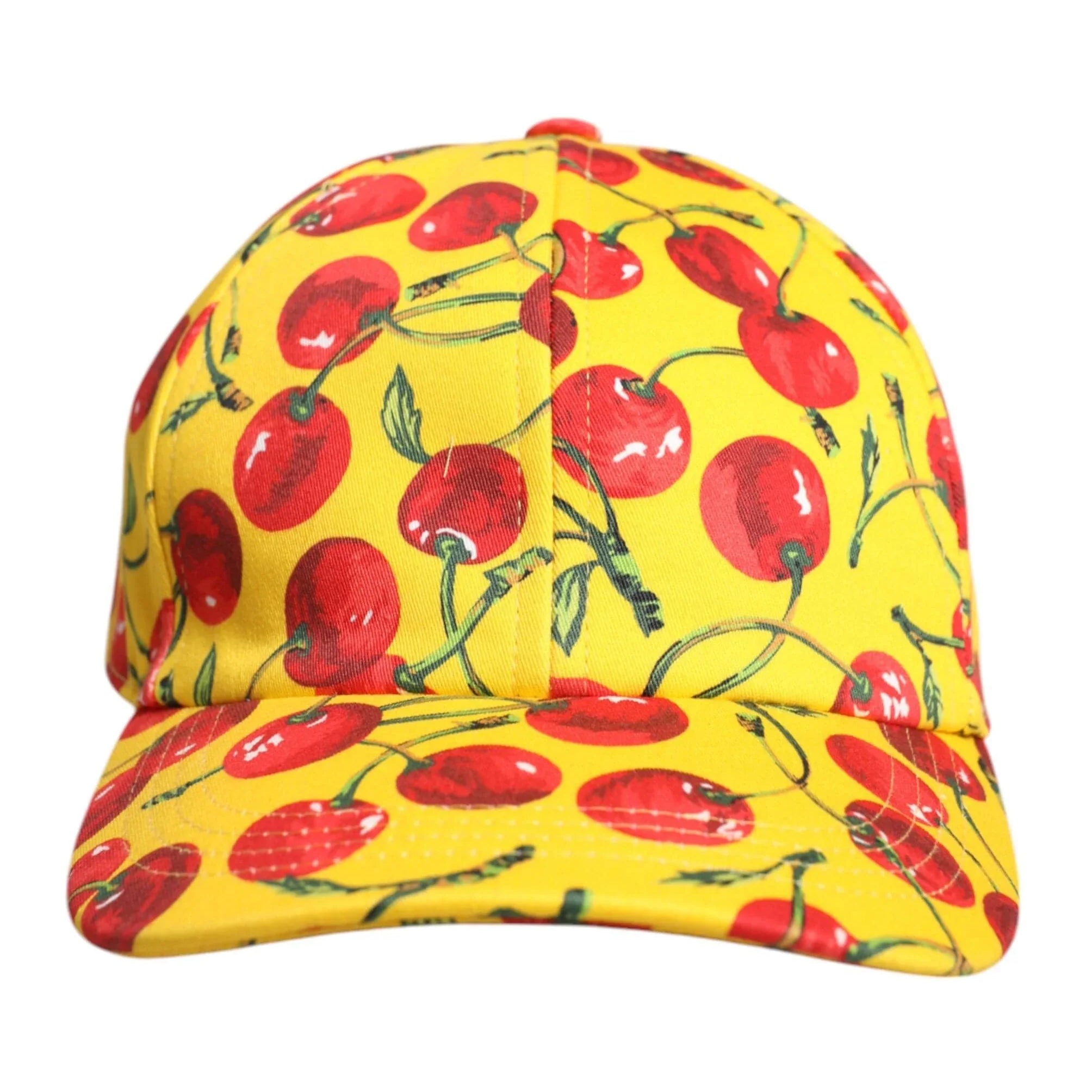 Dolce & Gabbana 58 cm|M Dolce & Gabbana Yellow Cotton Printed 6 Panels Baseball Cap