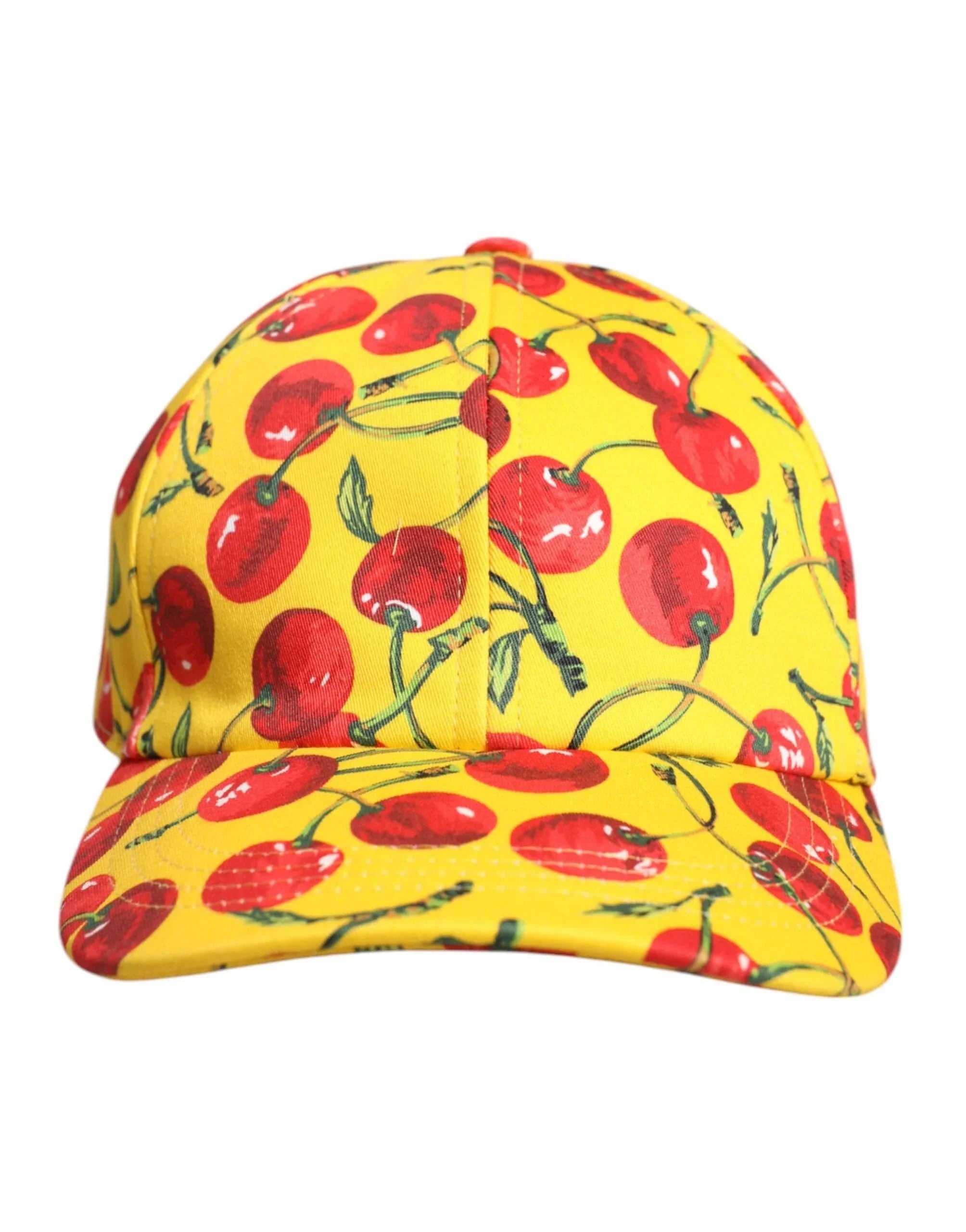 Dolce & Gabbana 58 cm|M Dolce & Gabbana Yellow Cotton Printed 6 Panels Baseball Cap