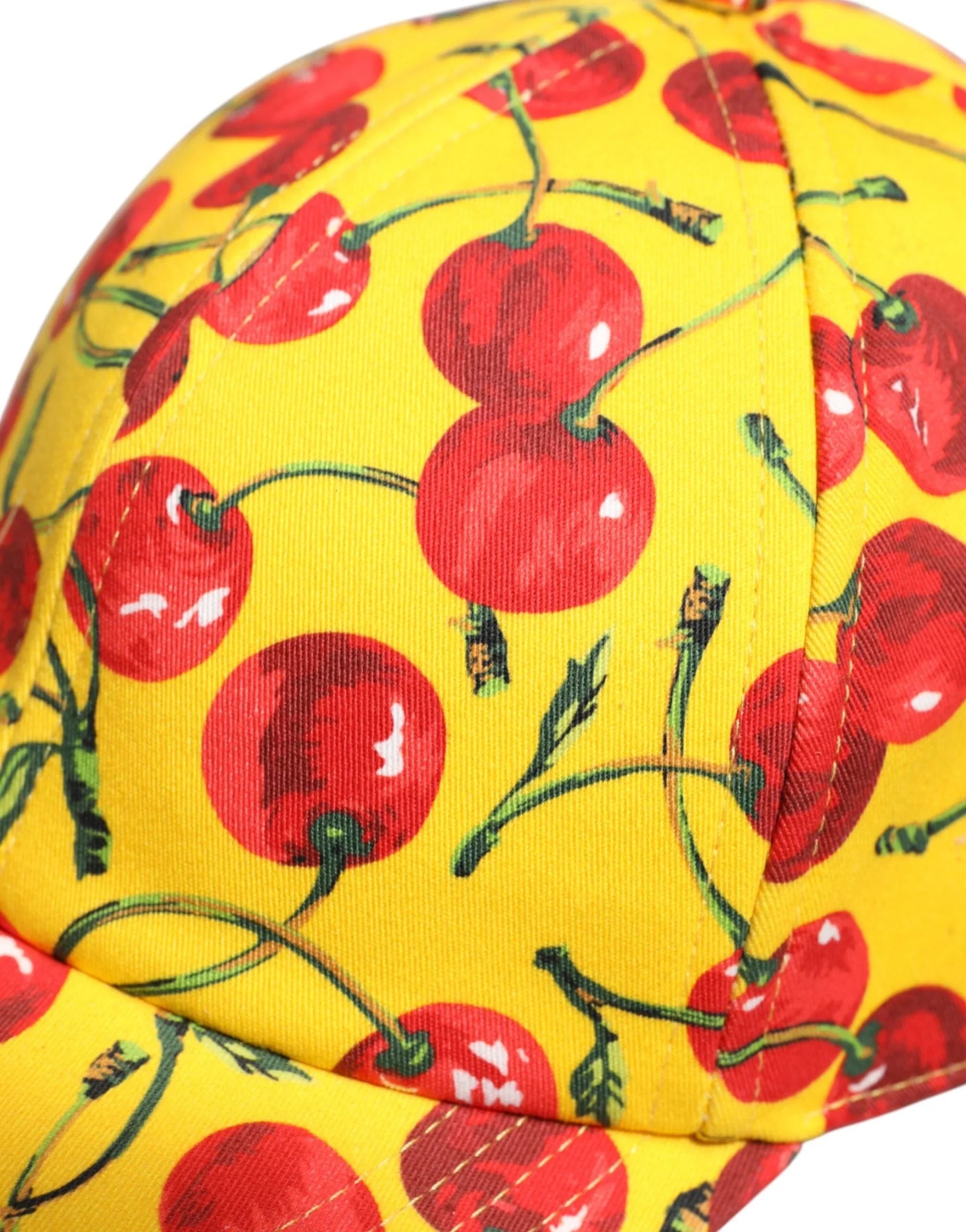 Dolce & Gabbana 58 cm|M Dolce & Gabbana Yellow Cotton Printed 6 Panels Baseball Cap