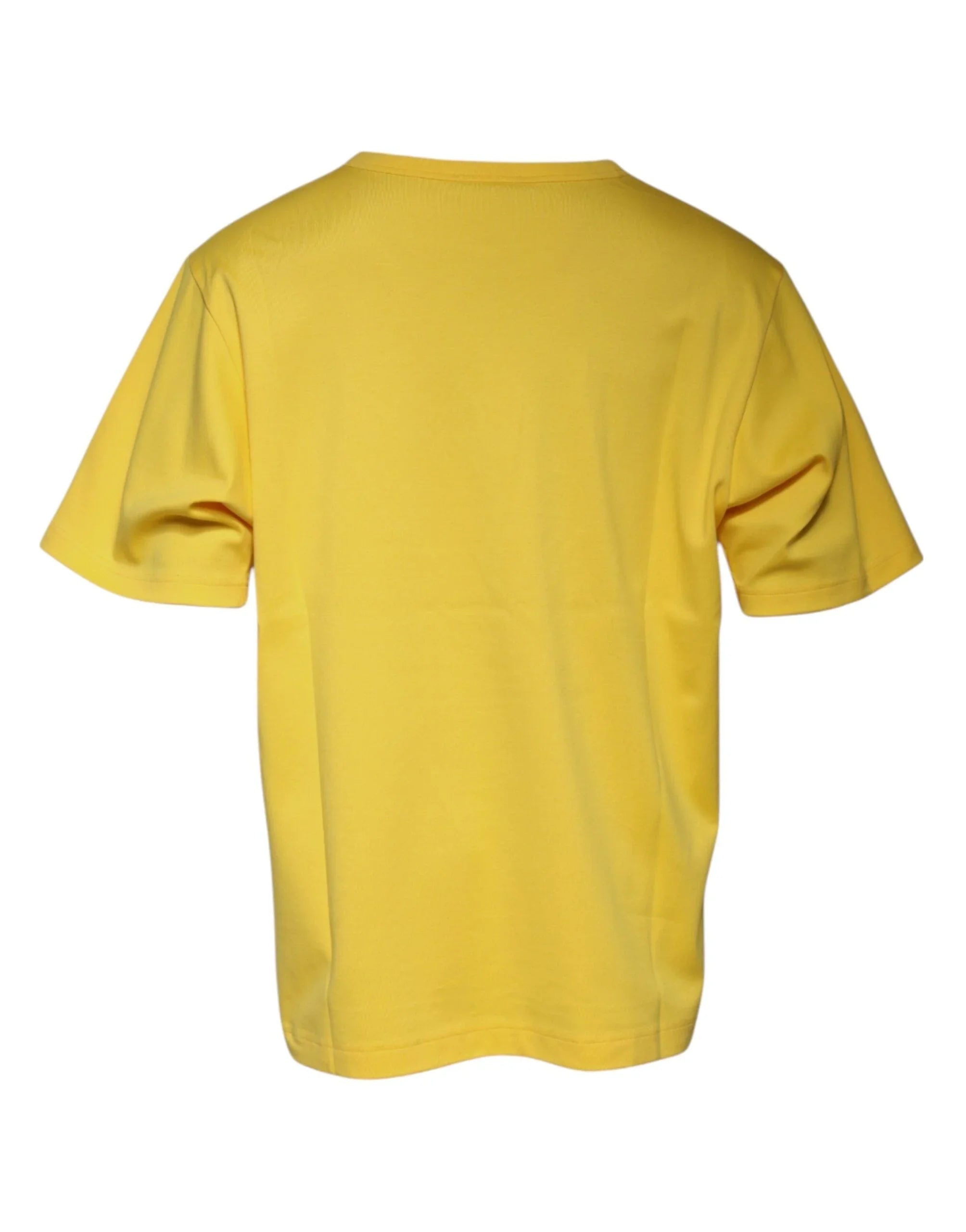 Dolce & Gabbana T-Shirts IT56 | XXL Dolce & Gabbana Yellow Crew Neck Short Sleeves T-shirt