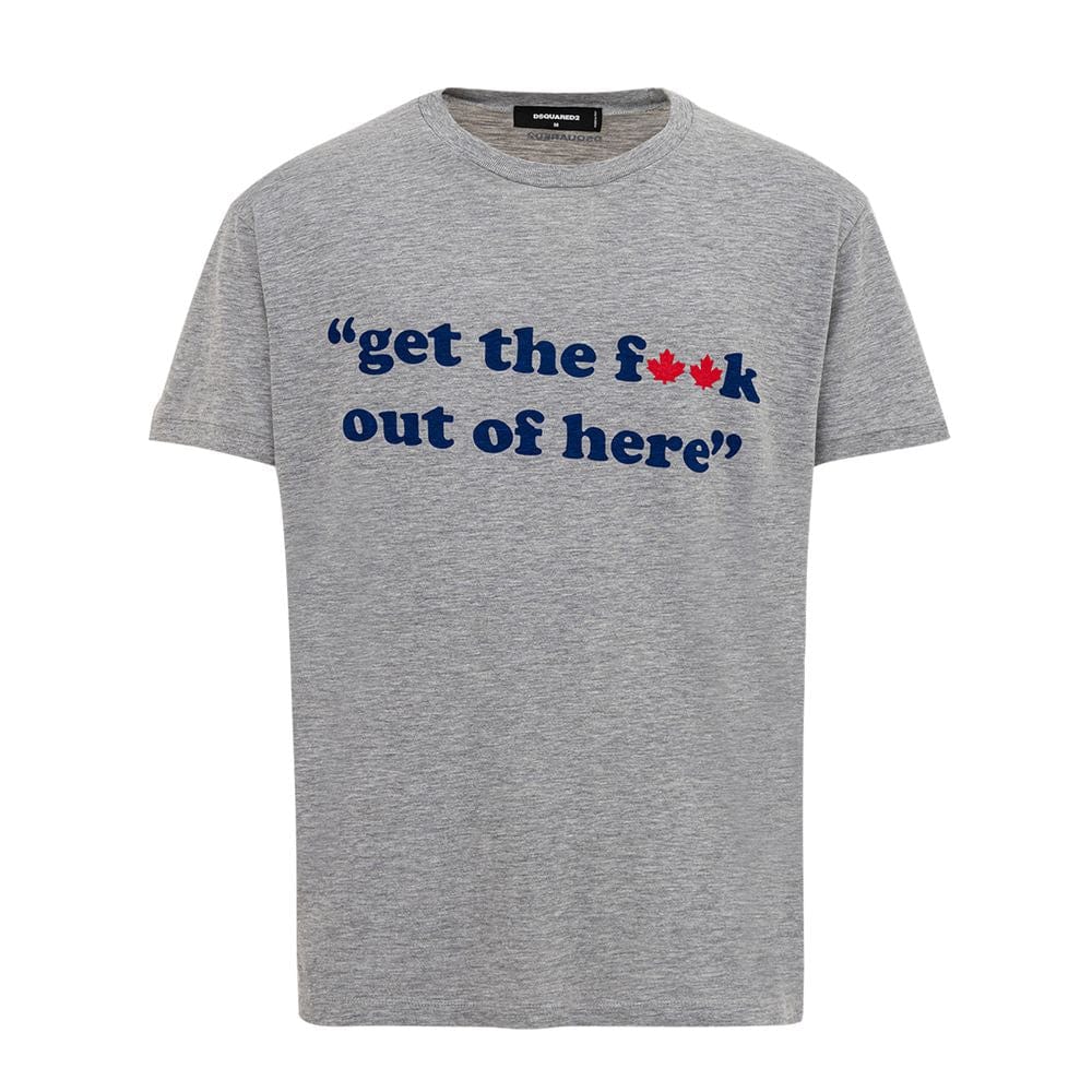 Dsquared² T-Shirts M Dsquared² Gray Cotton T-Shirt