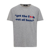 Dsquared² T-Shirts M Dsquared² Gray Cotton T-Shirt