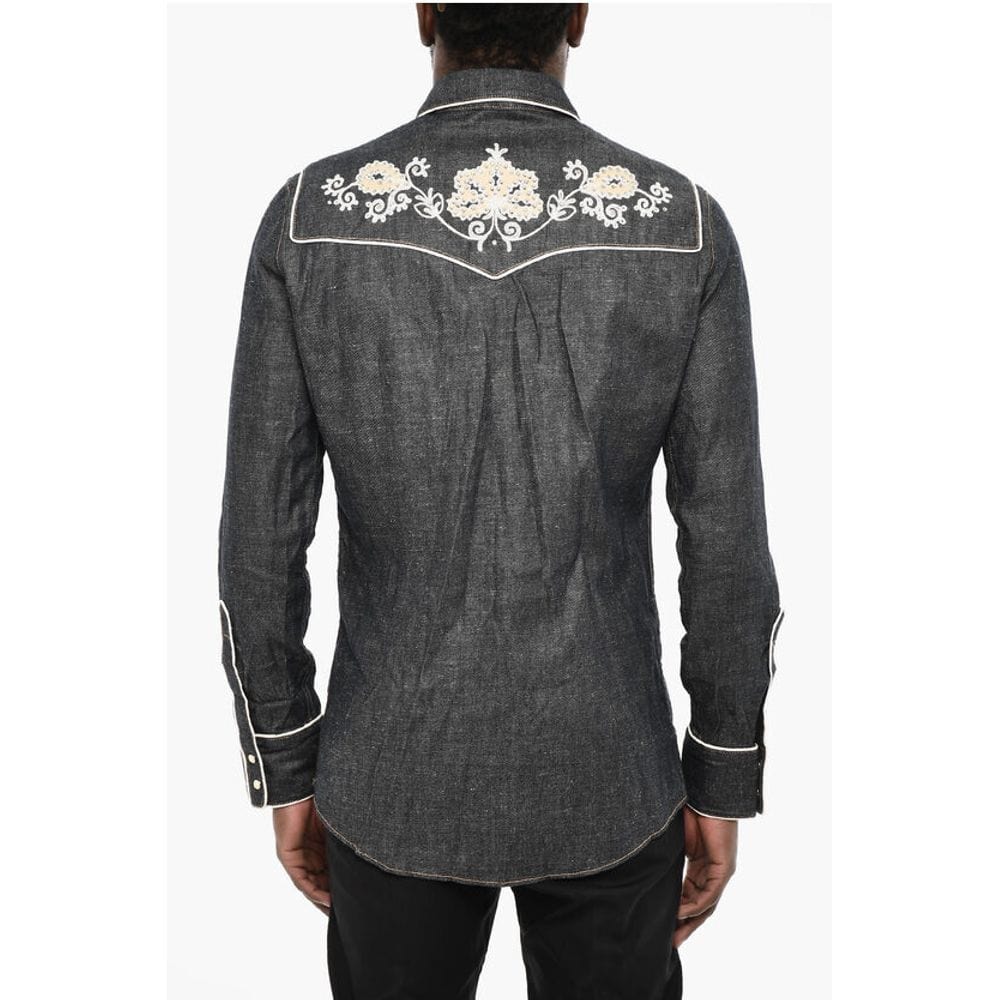 Dsquared² Premium Denim IT48 | M Dsquared² Rhinestone Denim Shirt