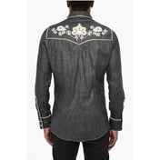 Dsquared² Premium Denim IT48 | M Dsquared² Rhinestone Denim Shirt