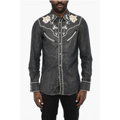 Dsquared² Premium Denim IT48 | M Dsquared² Rhinestone Denim Shirt