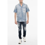 Dsquared² IT48 | M Dsquared² Vintage Effect Denim Shirt with Breast Pocket