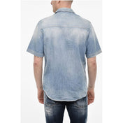 Dsquared² IT48 | M Dsquared² Vintage Effect Denim Shirt with Breast Pocket