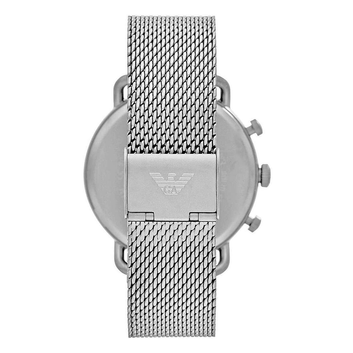 Emporio Armani Watches Emporio Armani Sophisticated Silver Steel Chronograph Watch