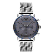 Emporio Armani Watches Emporio Armani Sophisticated Silver Steel Chronograph Watch
