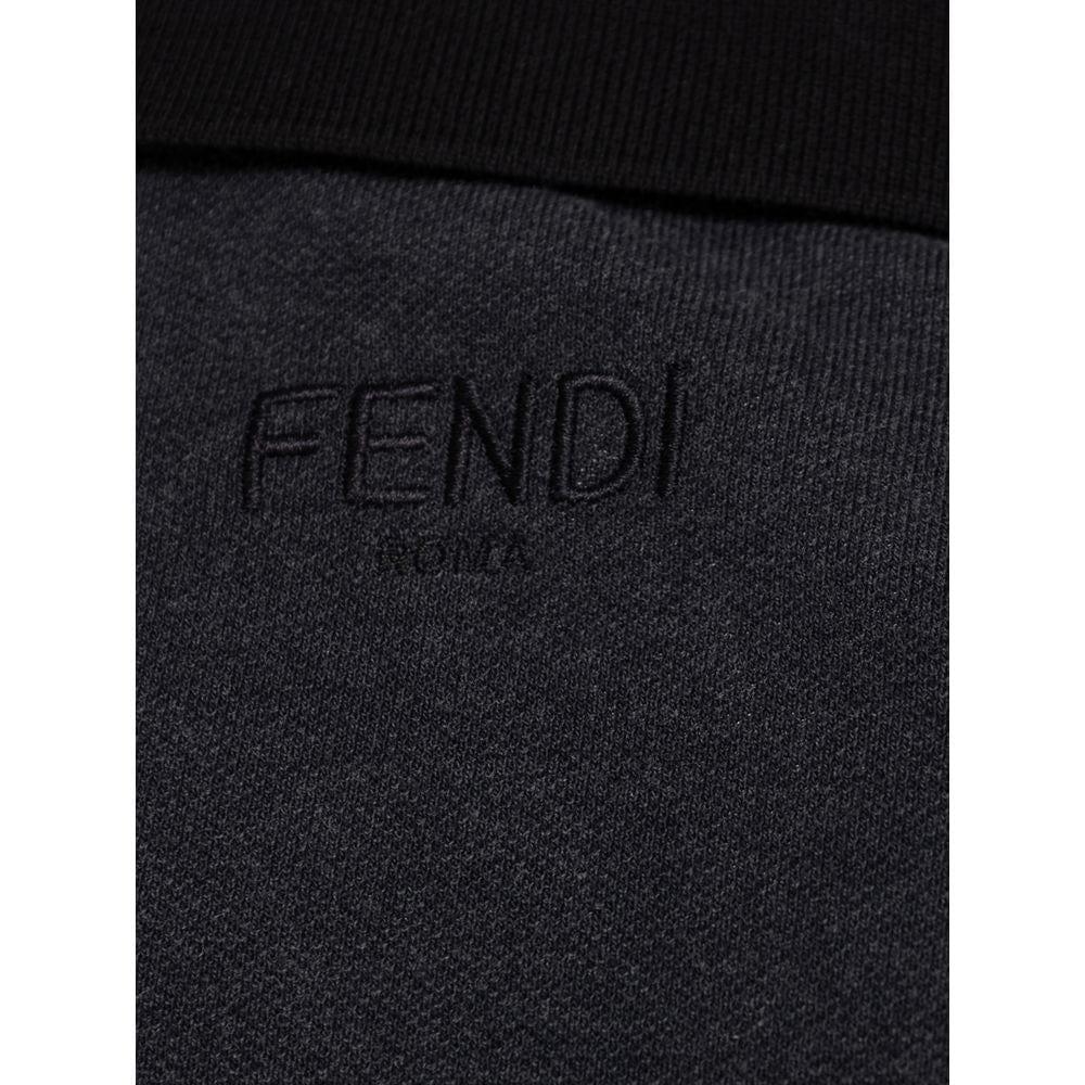 Fendi Polos IT40 | M Fendi Black Cotton Polo Shirt
