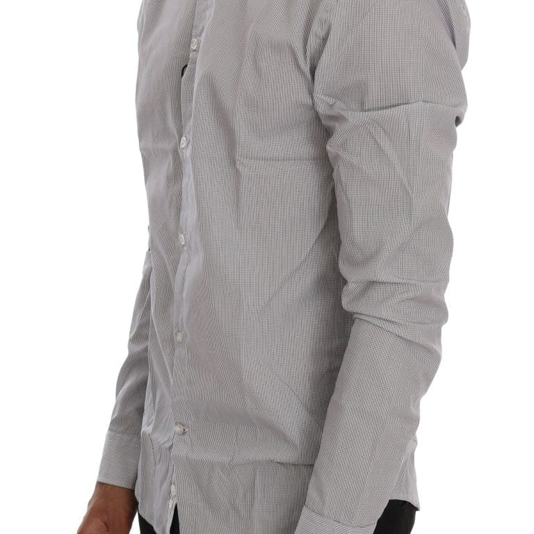 Frankie Morello Casual Shirts Frankie Morello Chic Blue Checkered Casual Shirt