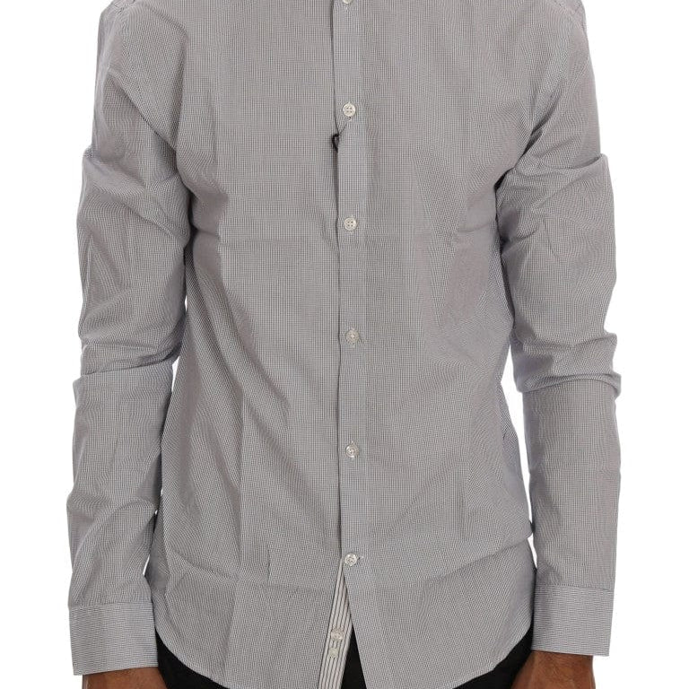 Frankie Morello Casual Shirts Frankie Morello Chic Blue Checkered Casual Shirt
