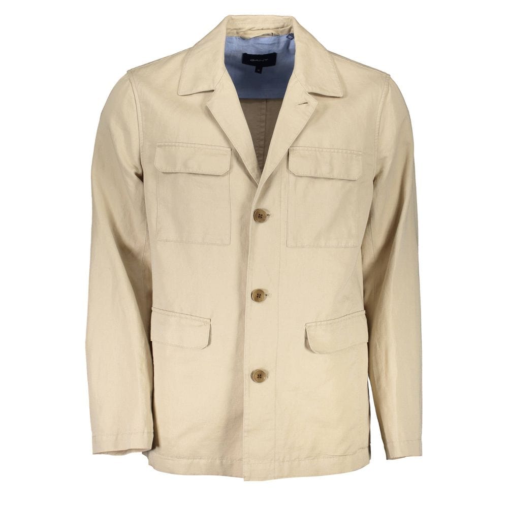 Gant Jackets S Gant Beige Cotton Jacket