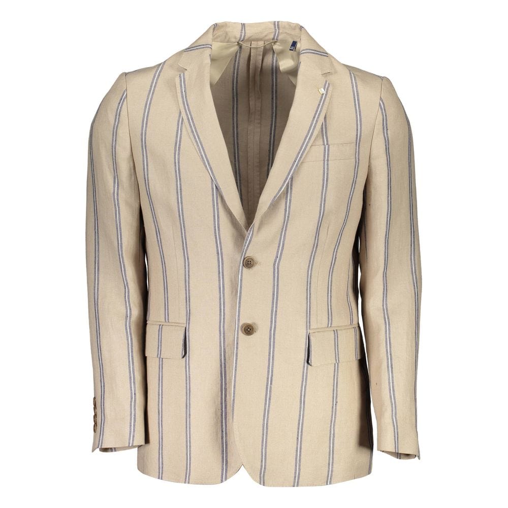 Gant Jackets IT48 | M Gant Beige Linen Men Jacket