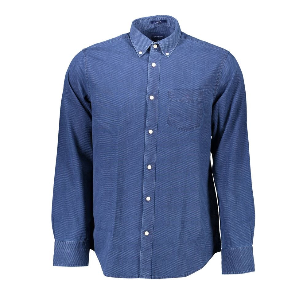 Gant Premium Polos S Gant Blue Cotton Men Shirt