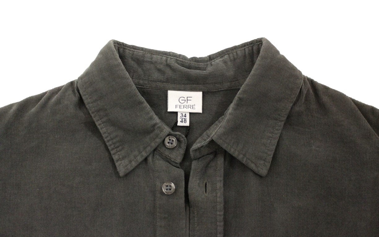 GF Ferre Casual Shirts IT48 | M GF Ferre Chic Green Cotton Casual Men's Shirt