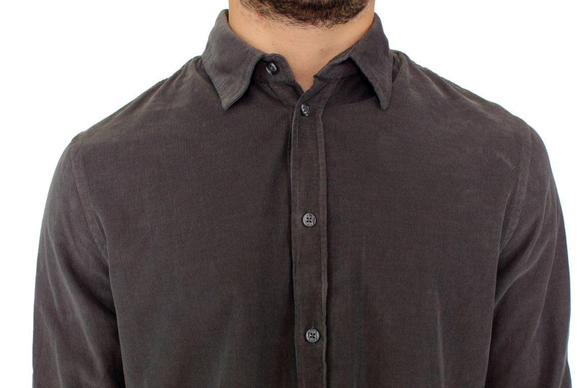 GF Ferre Casual Shirts IT48 | M GF Ferre Chic Green Cotton Casual Men's Shirt