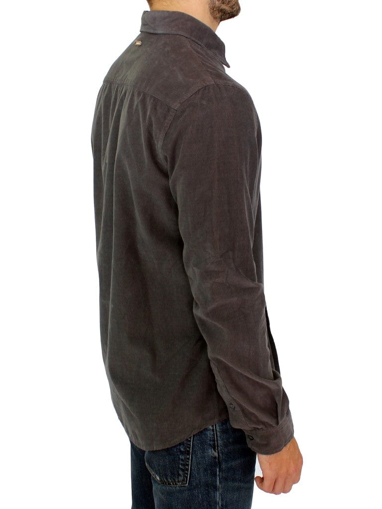 GF Ferre Casual Shirts IT48 | M GF Ferre Chic Green Cotton Casual Men's Shirt