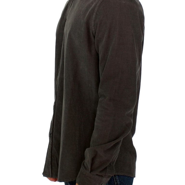 GF Ferre Casual Shirts IT48 | M GF Ferre Chic Green Cotton Casual Men's Shirt