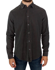 GF Ferre Casual Shirts IT48 | M GF Ferre Chic Green Cotton Casual Men's Shirt