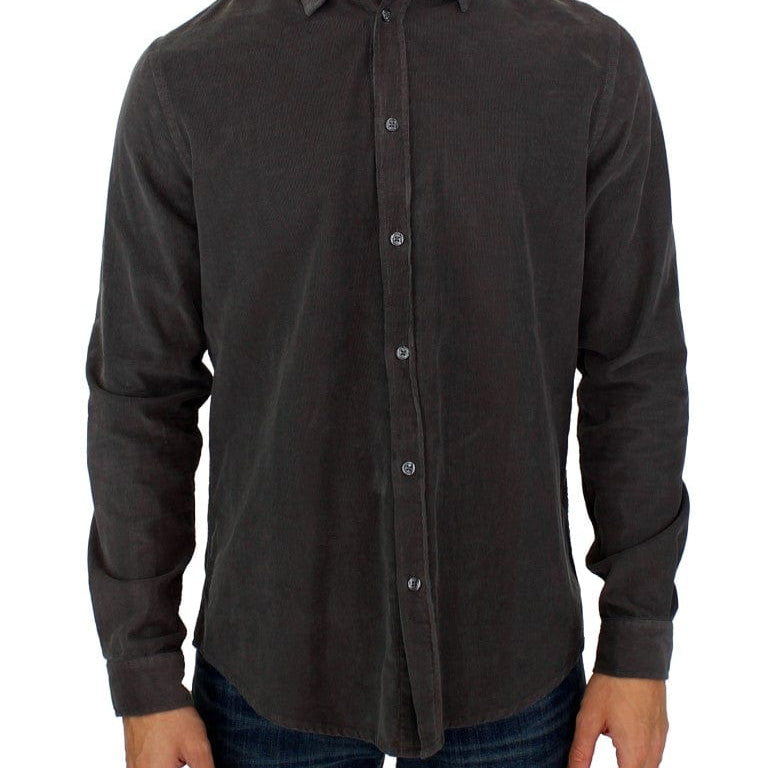 GF Ferre Casual Shirts IT48 | M GF Ferre Chic Green Cotton Casual Men's Shirt