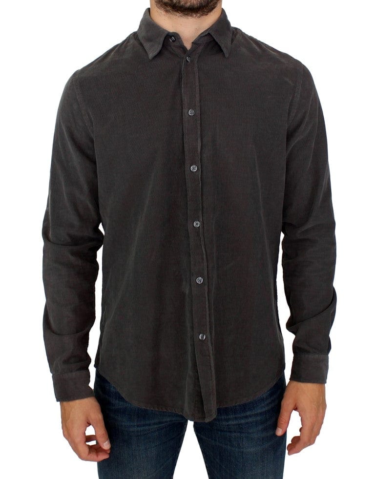 GF Ferre Casual Shirts IT48 | M GF Ferre Chic Green Cotton Casual Men's Shirt