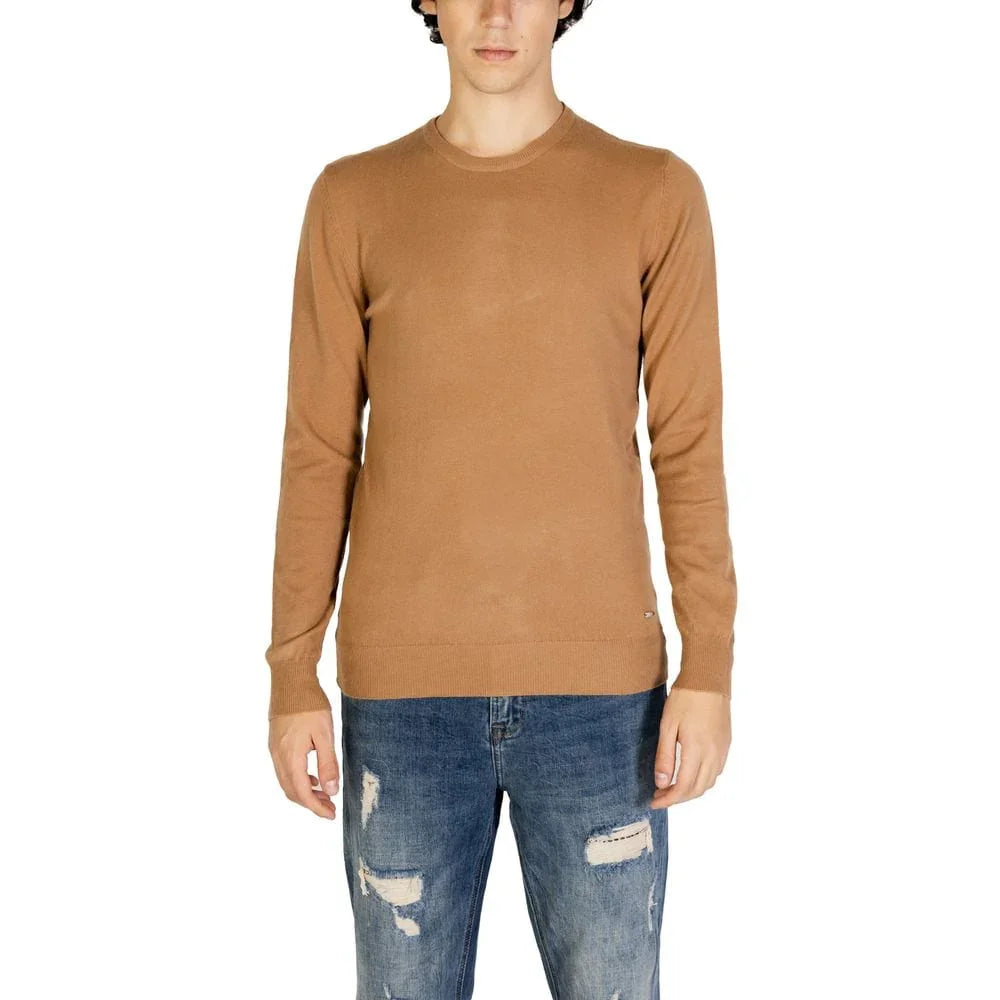 Casual Sweaters IT54 | XXL Gianni Lupo Brown Polyester Sweater