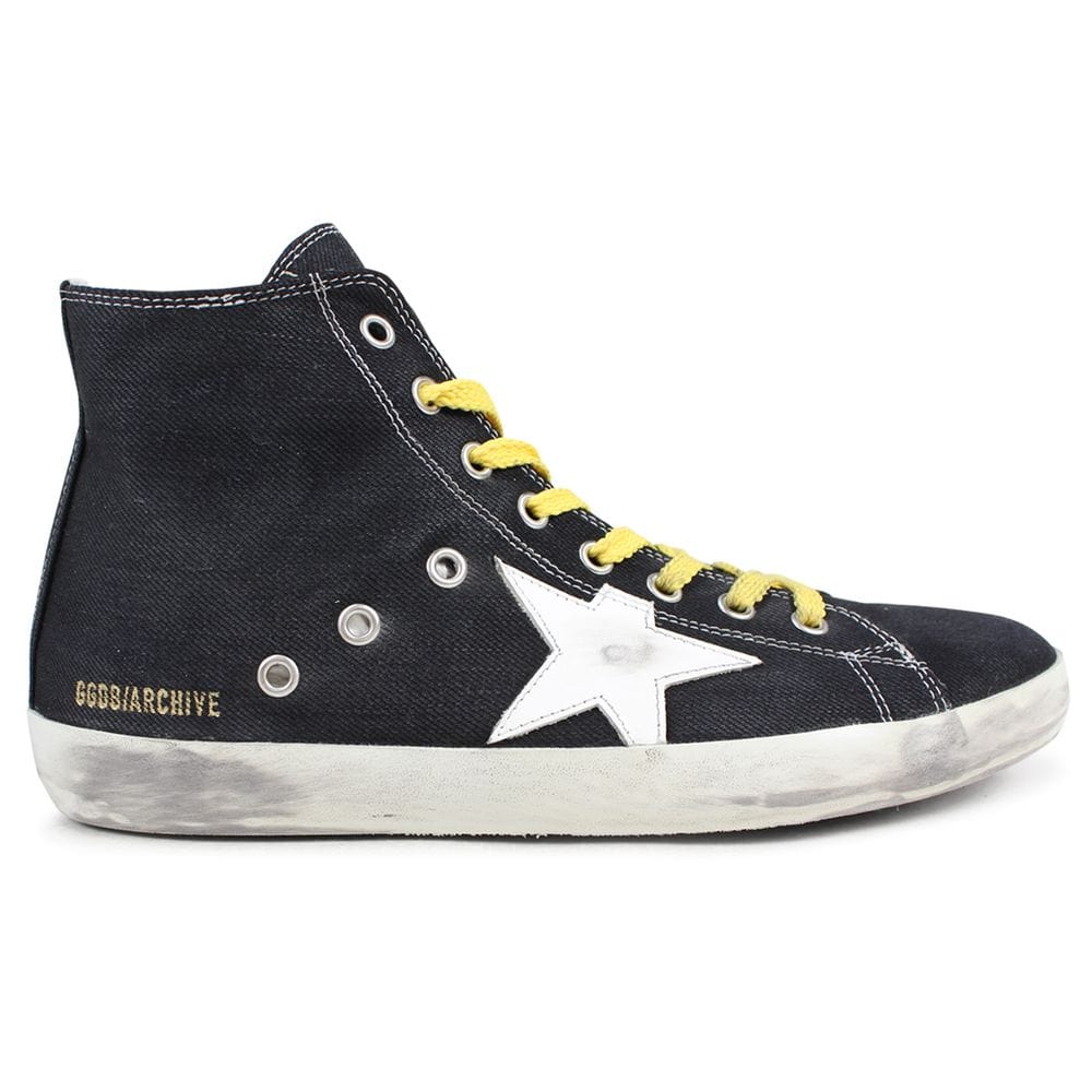 US8 Golden Goose Black Canvas Sneaker
